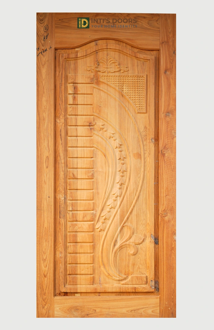 Bastar Teak Single Door with Artistic Carving