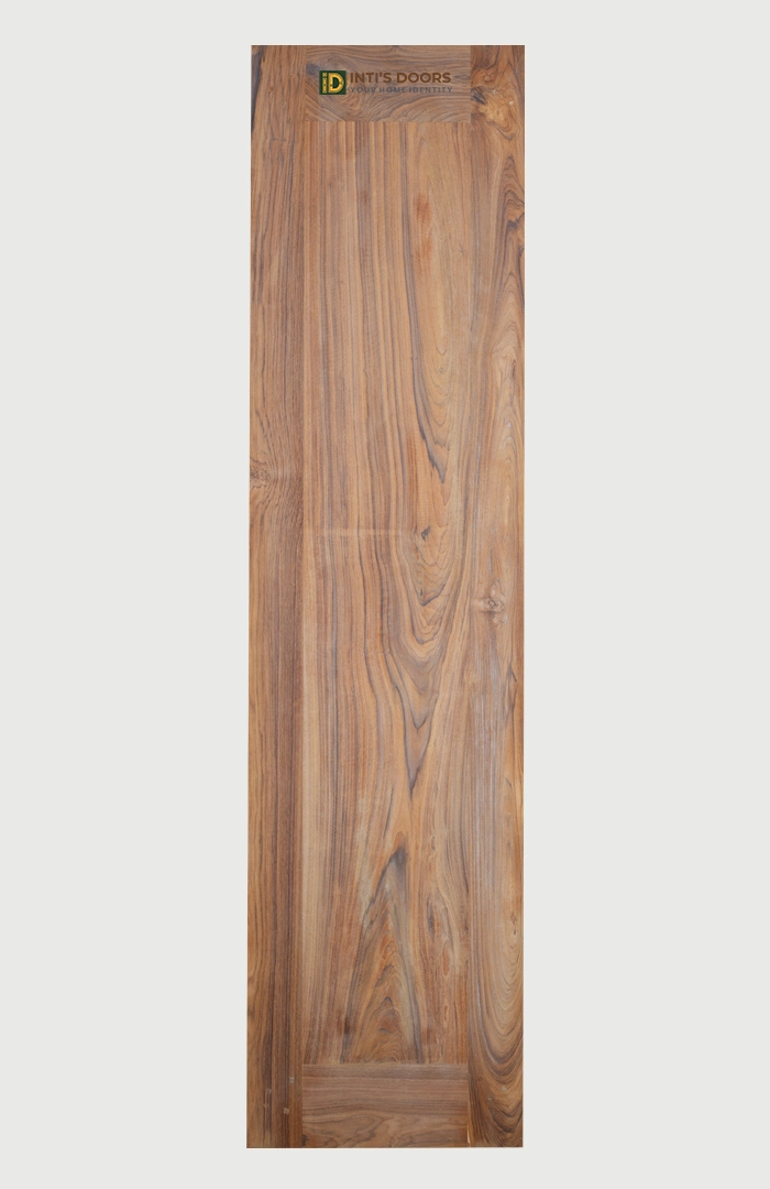 Bastar Teak Wood Plain Door – Natural Solid Panel Design