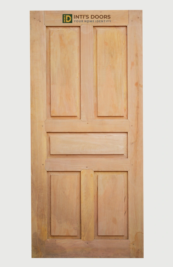 Solid Wood Plain Panel Door – Classic Rectangular Design